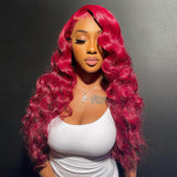 Cherry Color 13x4 Loose Wave Lace Front Wig Human Hair [LFW25]