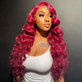 Cherry Color 13x4 Loose Wave Lace Front Wig Human Hair [LFW25]