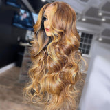 Honey Blonde Body Wave Wig 100% Human Hair