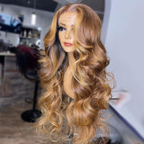 Honey Blonde Body Wave Wig 100% Human Hair